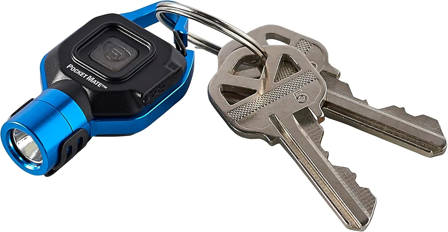 Streamlight 73302 Pocket Mate 325-Lumen Pocket Keychain/Clip-on USB Rechargeable Flashlight, Blue