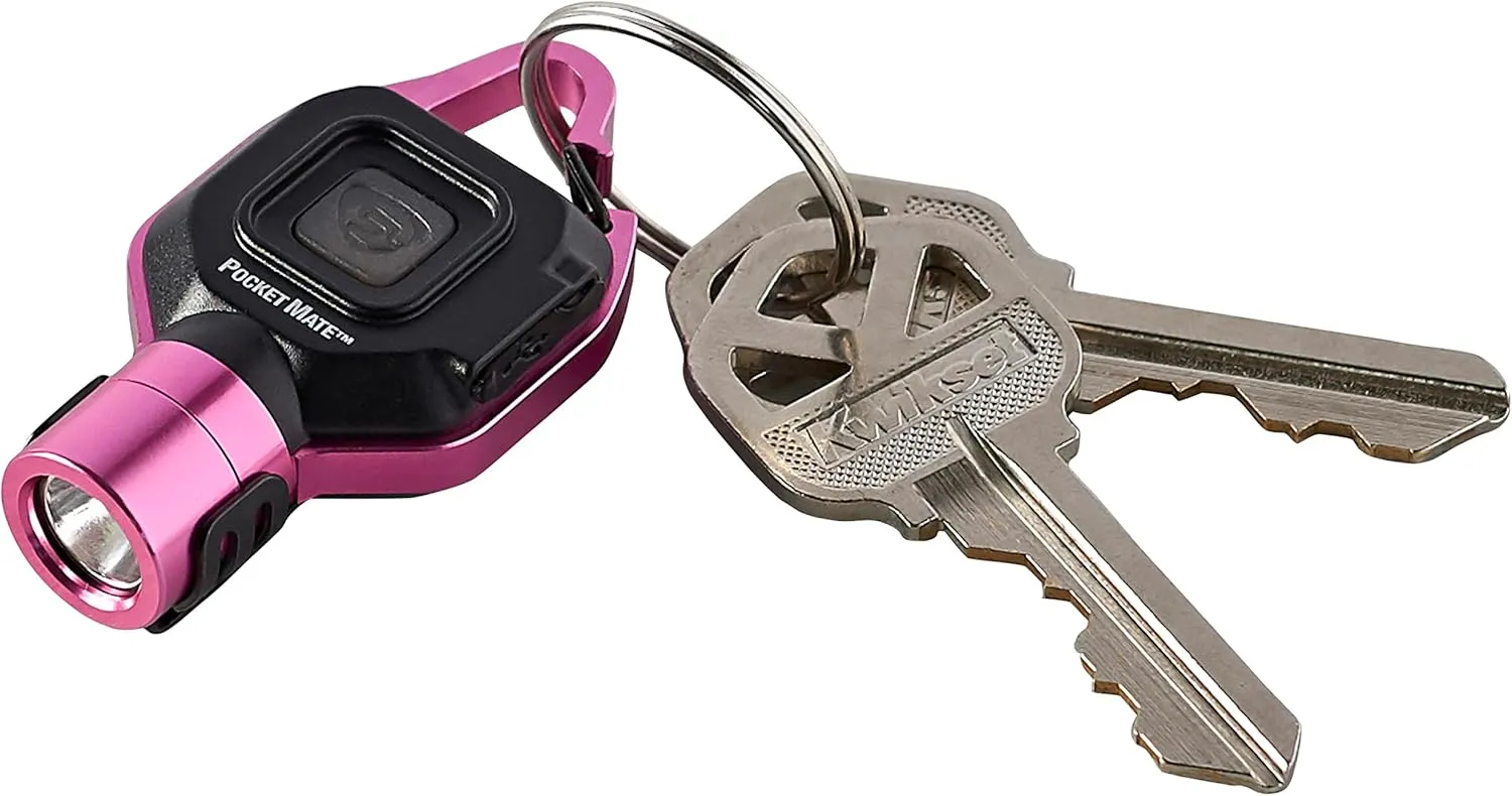 Streamlight 73303 Pocket Mate 325-Lumen Pocket Keychain/Clip-on USB Rechargeable Flashlight, Pink