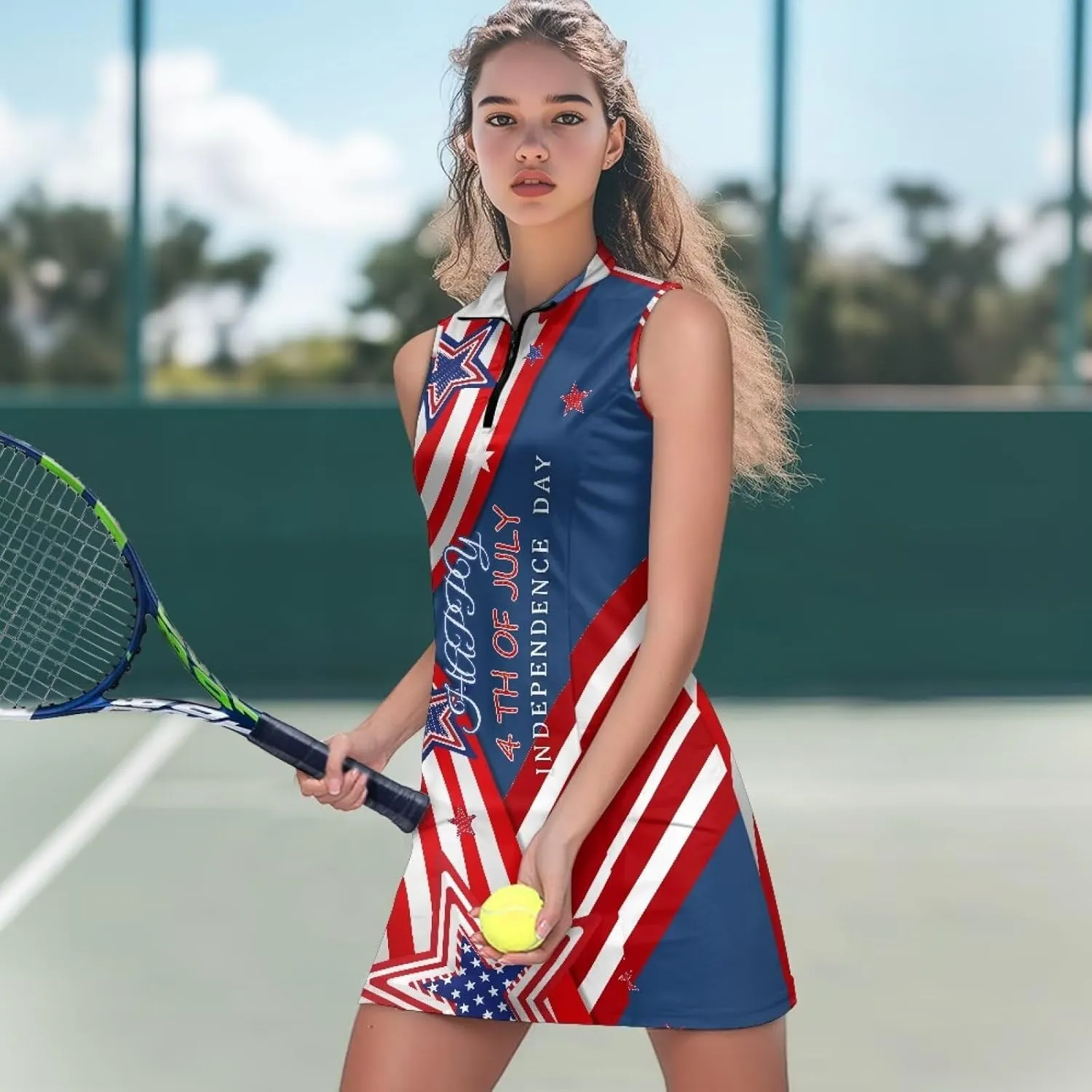 Stretch Golf Dress Multi-Sport Skort Dress Yoga Shorts Built-in Ball Pocket Quick-Dry Perfect for Golf Tennis Gym