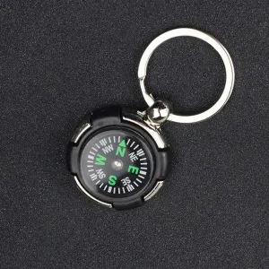 Super Mini Portable Travel Compass Keychain，Waterproof Compass，Travel Backpack Pendant，Suitable for Driving, Camping Outoor Survive, Hiking, Adventure.