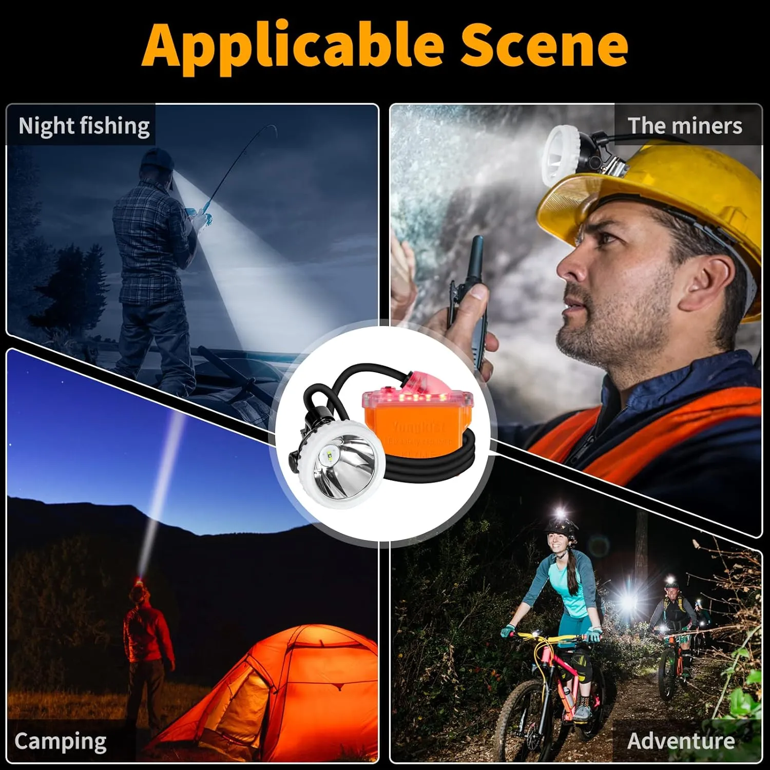 Superbright Headlight Rechargeable Hunting Light Miner Lamp for Hard Hat 1 2 LED Lights Mining Headlamp Waterproof Headlight Explosion Proof Miner's Lamp