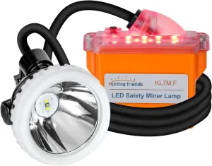 Superbright Mining Headlight,High Power Rechargeable Miner Lamp for Hard Hat Led Lights Professional Waterproof Headlight KL7M.F Explosion Proof Miner's Headlamp