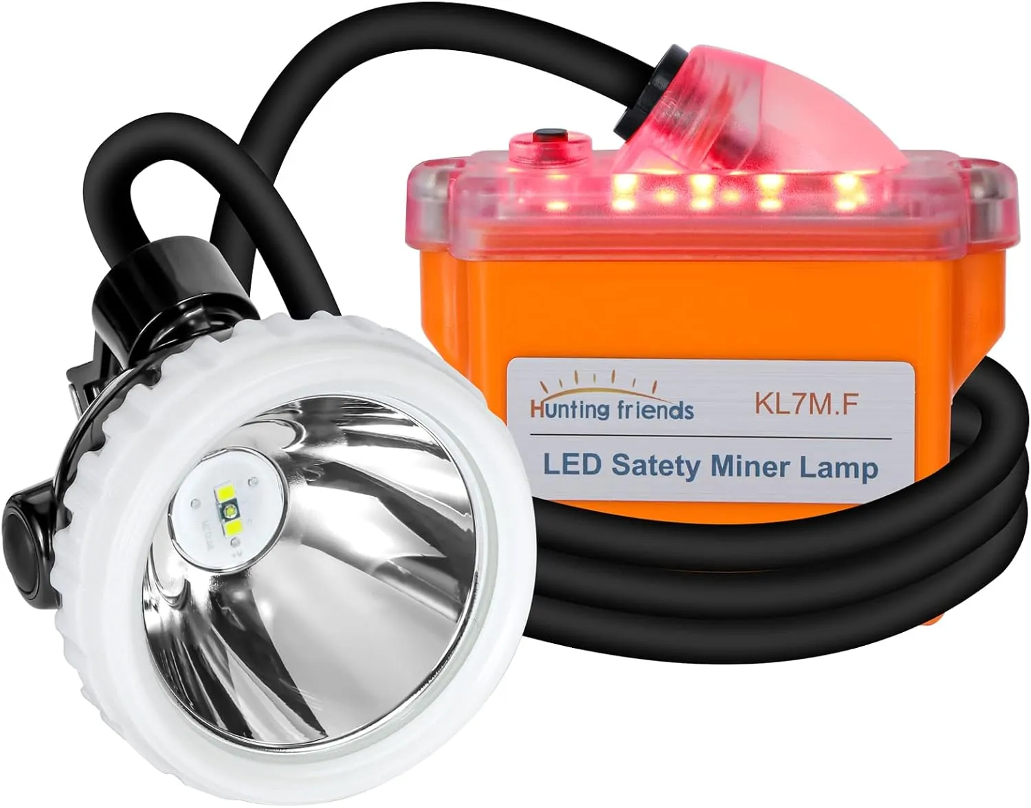 Superbright Mining Headlight,High Power Rechargeable Miner Lamp for Hard Hat Led Lights Professional Waterproof Headlight KL7M.F Explosion Proof Miner's Headlamp