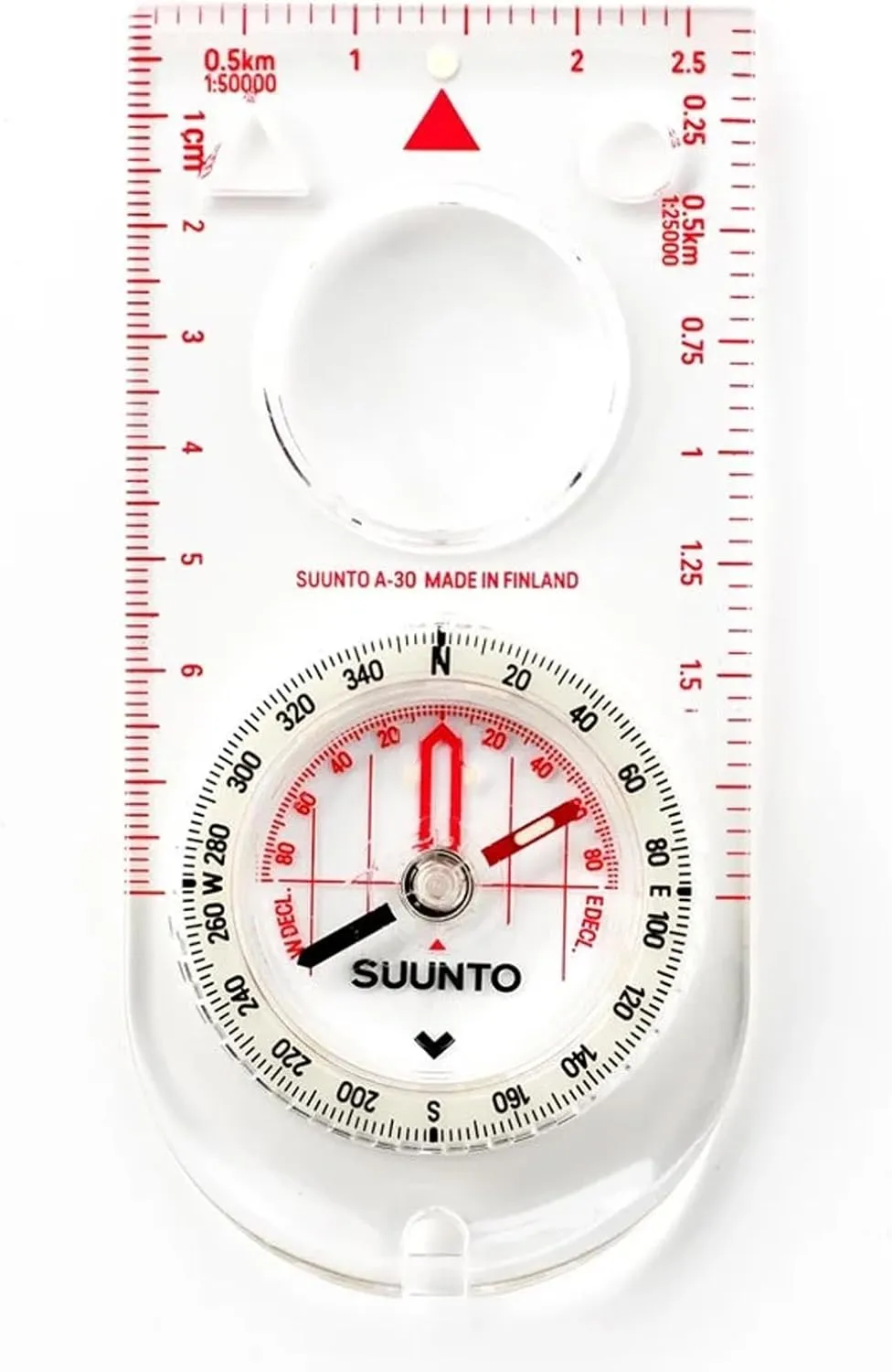 SUUNTO A-30 Compass: Compact, hiking compass with luminous markings in low light
