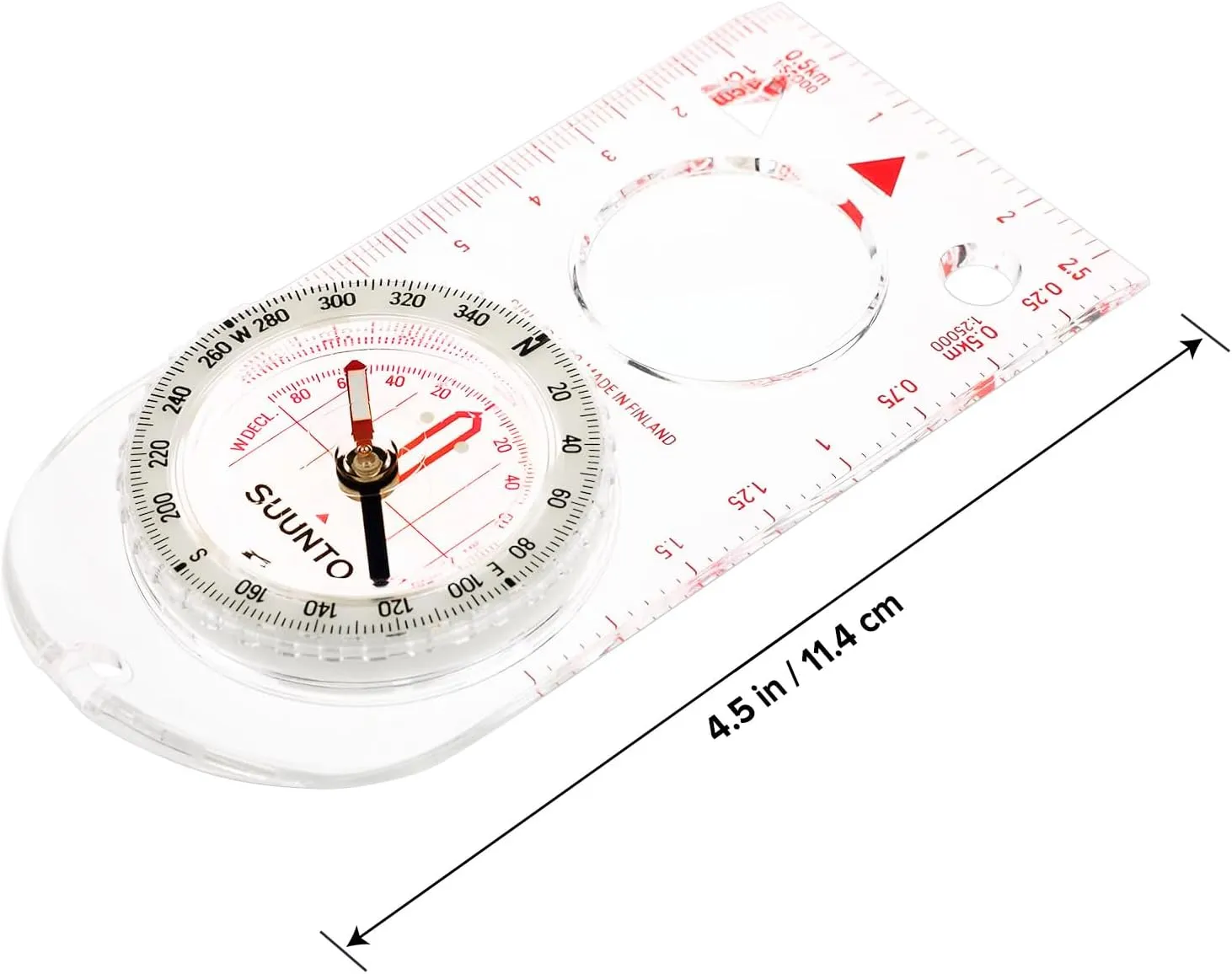SUUNTO A-30 Compass: Compact, hiking compass with luminous markings in low light
