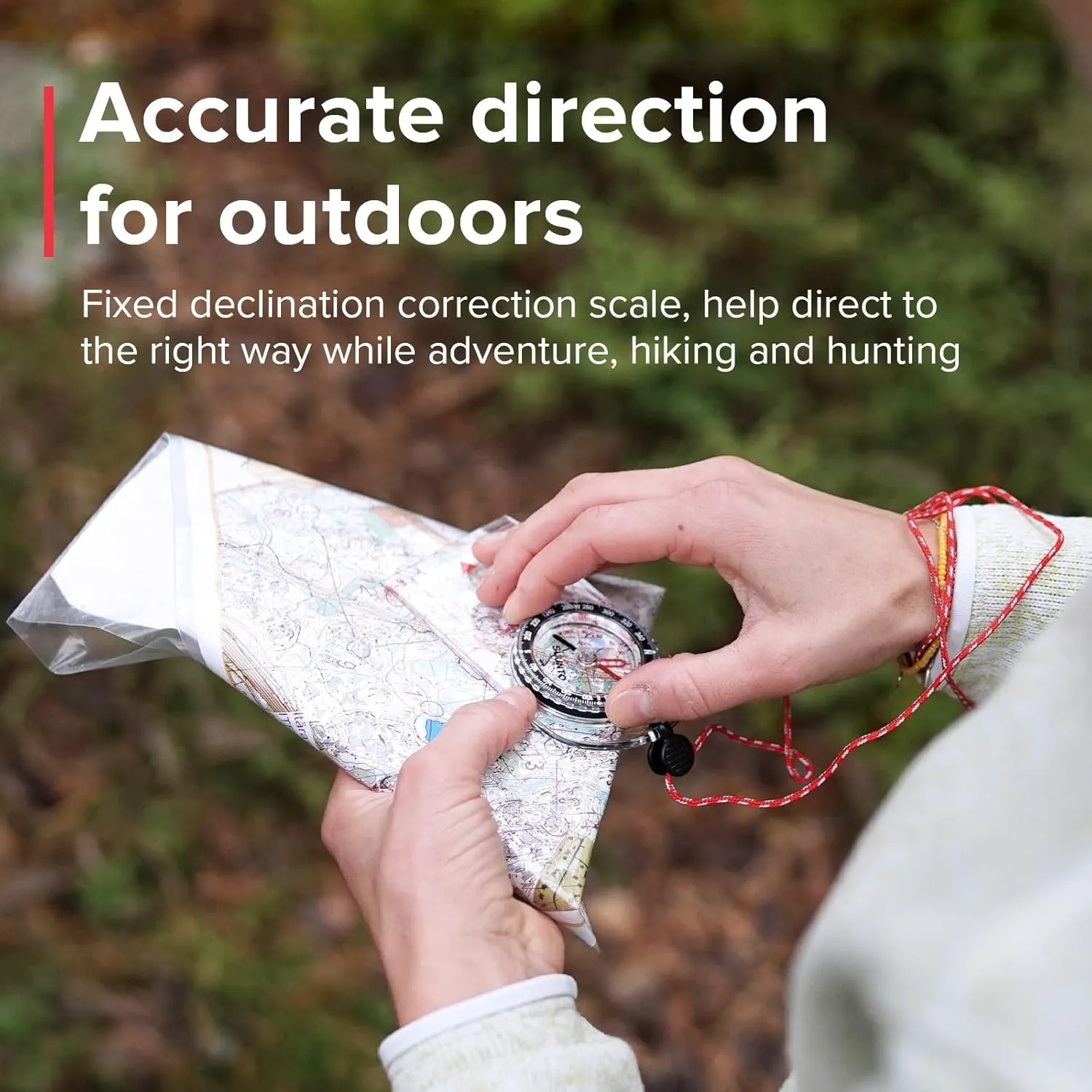 SUUNTO A-30 Compass: Compact, hiking compass with luminous markings in low light