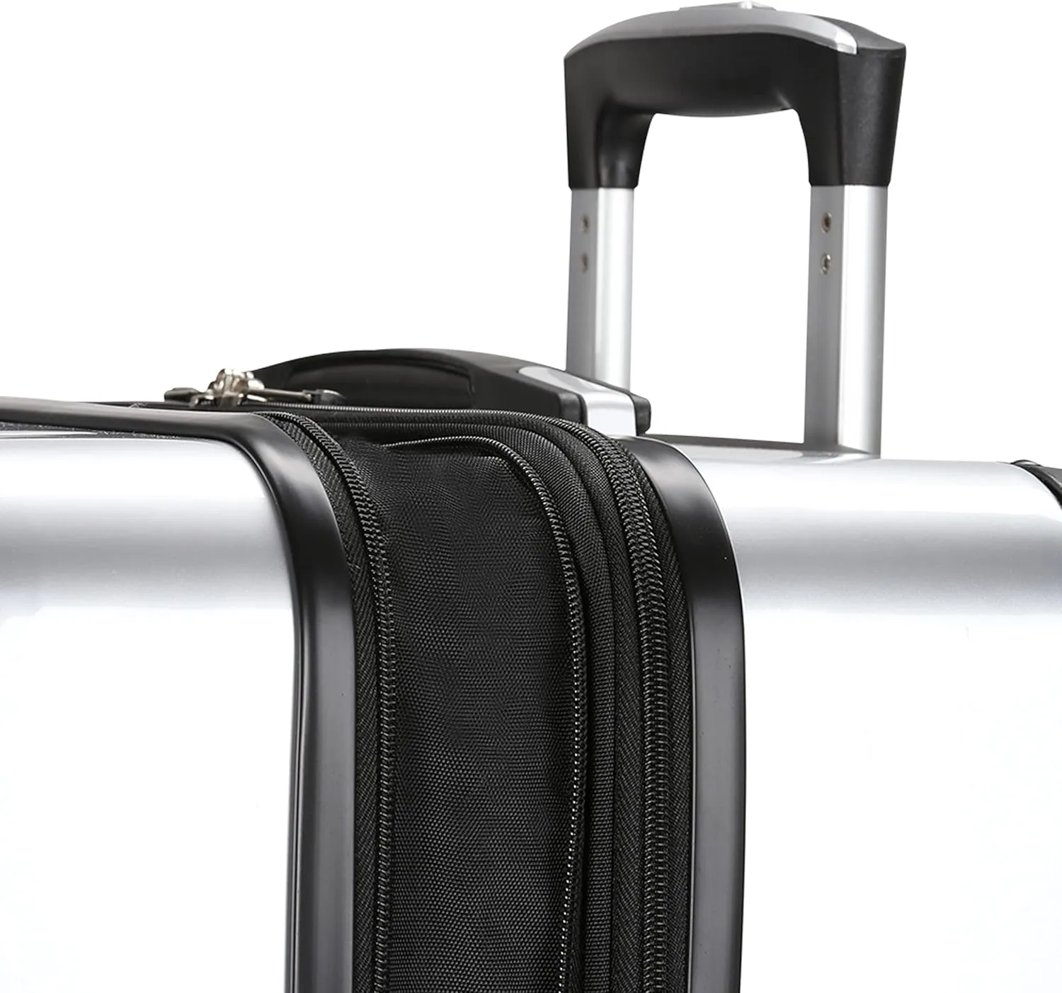 SwissGear 7782 Hardside Expandable Luggage with Spinner Wheels, Silver, Checked-Large 27-Inch