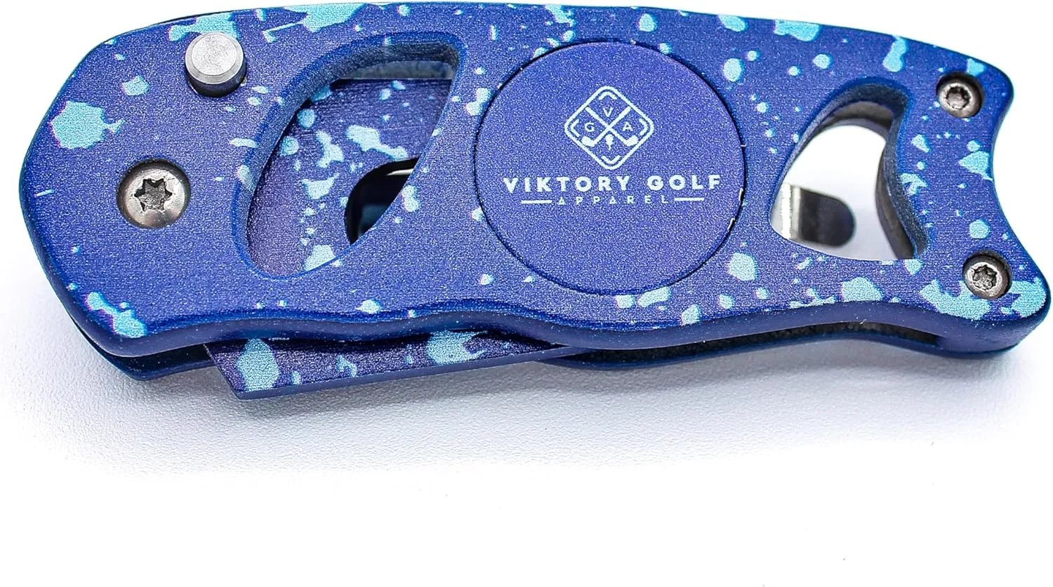 Switch Blade Style Precision Divot Tool – Chaos Edition - Compact & Lightweight - Foldable - Pop-Out Spring Action - Color Matched Magnetic Ball Marker