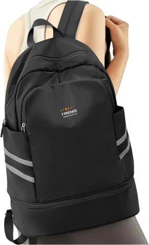 SYCNB Gym Backpack for Women with Shoes Compartment & Wet Pocket, Large Travel Backpack, Waterproof, Black