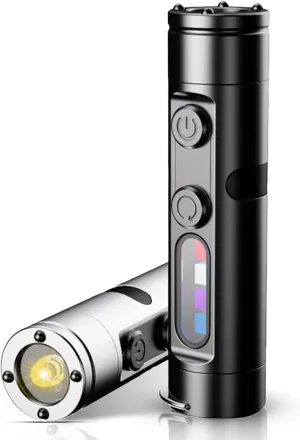 Taclite Mini – The Ultimate Everyday Micro Tool, Rechargeable LED Magnetic Super Bright Tactical Flashlight, 3 Brightness Levels, Dual Light System, Magnetic Tail & Ugged Clip (1*pc)