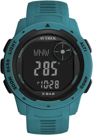 Tactical Watch with Compass,50M Waterproof Digital Pedometer Watch, Altimeter Watch for Outdoor Hiking/Climbing(Blue)