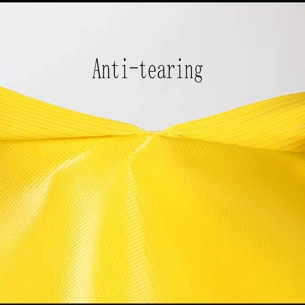 Tarpaulin Waterproof Heavy Duty Rainproof Canvas Sunscreen PVC Mesh Metal Ring Hole with Free Rope Outdoor Open-air Warehouse Tents, 15 Sizes (Color : Yellow, Size : 2X4m)
