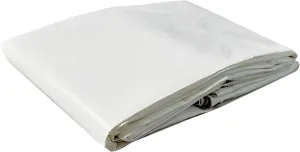 Tarps Now 10x14 ft Heavy Duty Plastic Tarp (Poly Tarp) | 6 MIL Waterproof Cover | Rip & Tear-Resistant | Rustproof Grommets & Reinforced Edges | Ideal for Roofing, Camping & Tent - White