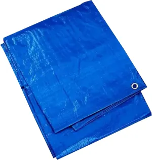 Tarps Now 20x50 ft Heavy Duty Plastic Tarp (Poly Tarp) | 6 MIL Waterproof Cover | Rip & Tear-Resistant | Rustproof Grommets & Reinforced Edges | Ideal for Roofing, Camping & Tent - Blue