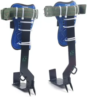 TBVECHI Climbing Spikes Tree Climber Set Steel Climbers Safety Belt Straps Adjustable Lanyard Rope Steel Claws (B)