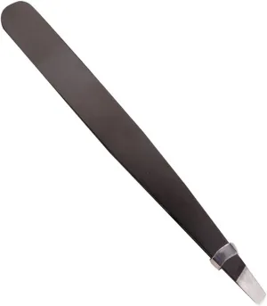 TEMKIN Tweezers 1pcs Stainless Steel Eyebrow Tweezers Black Flat Hairs Puller Beauty Makeup Tool Eyelash Tweezers Pince Eyebrow Tweezer Tweezers