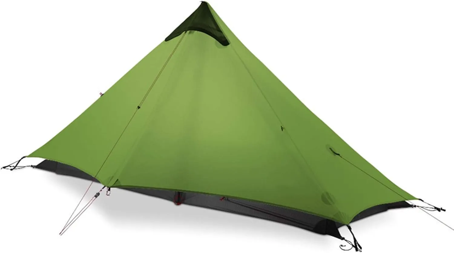 Tent 1 Person Outdoor Ultralight Camping Tent 3 Season Rodless Tent for Hiking Travel Beautiful Scenery Hopeful, 210x95cm, Green