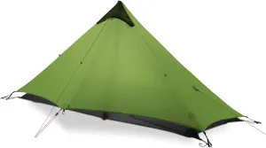 Tent 1 Person Outdoor Ultralight Camping Tent 3 Season Rodless Tent for Hiking Travel Beautiful Scenery Hopeful, 210x95cm, Green