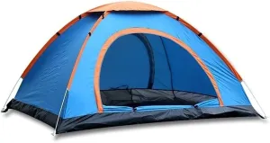 Tent 3-4 Person Camping Tents,Waterproof Windproof Beach Tent,Large Mesh Windows, Easy Set Up,with Carry Bag,for All Seasons