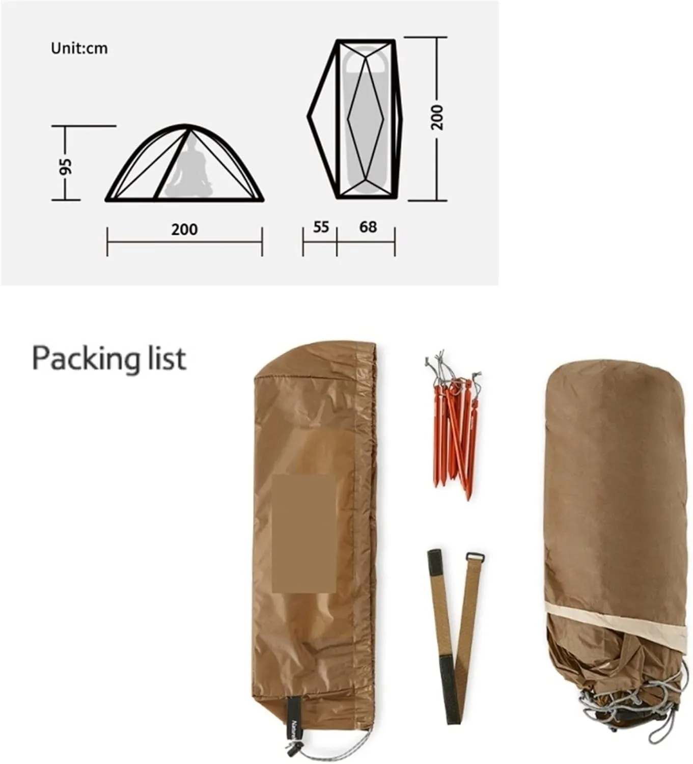 Tent Camping Quick-Open Tent Off-The-Ground Single Ultralight Tent Can Be Matched with (Color : Only One Tent) (Only One Tent One Size)