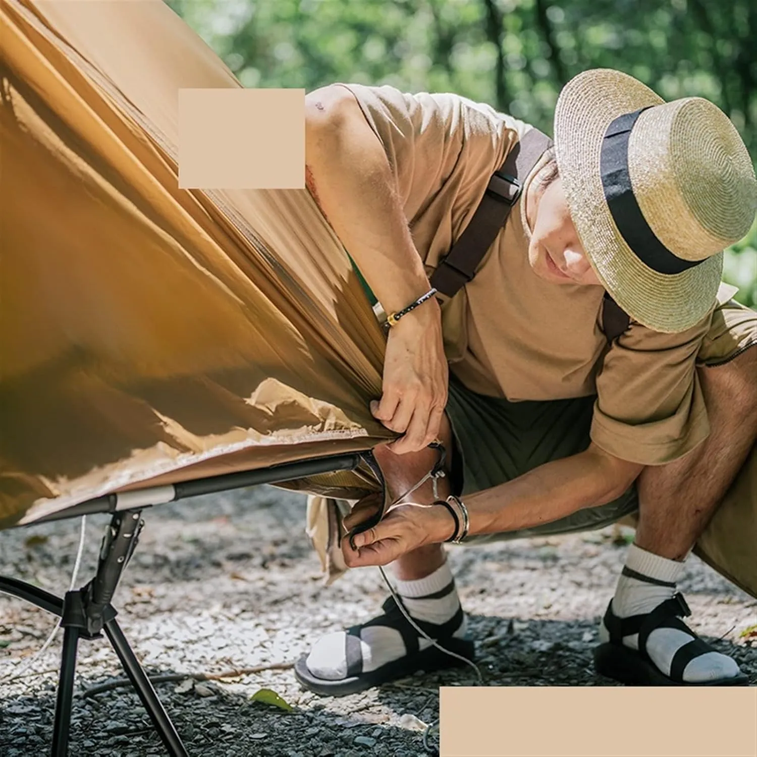Tent Camping Quick-Open Tent Off-The-Ground Single Ultralight Tent Can Be Matched with (Color : Only One Tent) (Only One Tent One Size)
