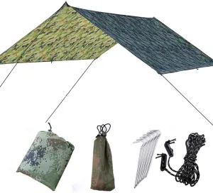 Tent Canopy, Foldable Portable Lightweight Hammock Sun Shelter Shade Tent Tarp Awning Canopy Waterproof Sunproof Multifunctional Tent Awning for Outdoor Camping Beach