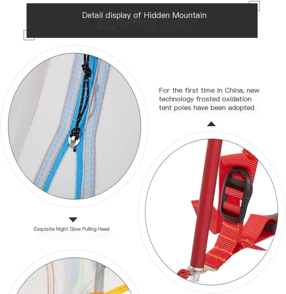 Tent Outdoor Tent Camping Windproof and Rainproof Hiking and Mountaineering Portable Lightweight Double-Layer Tent Outdoor Tent