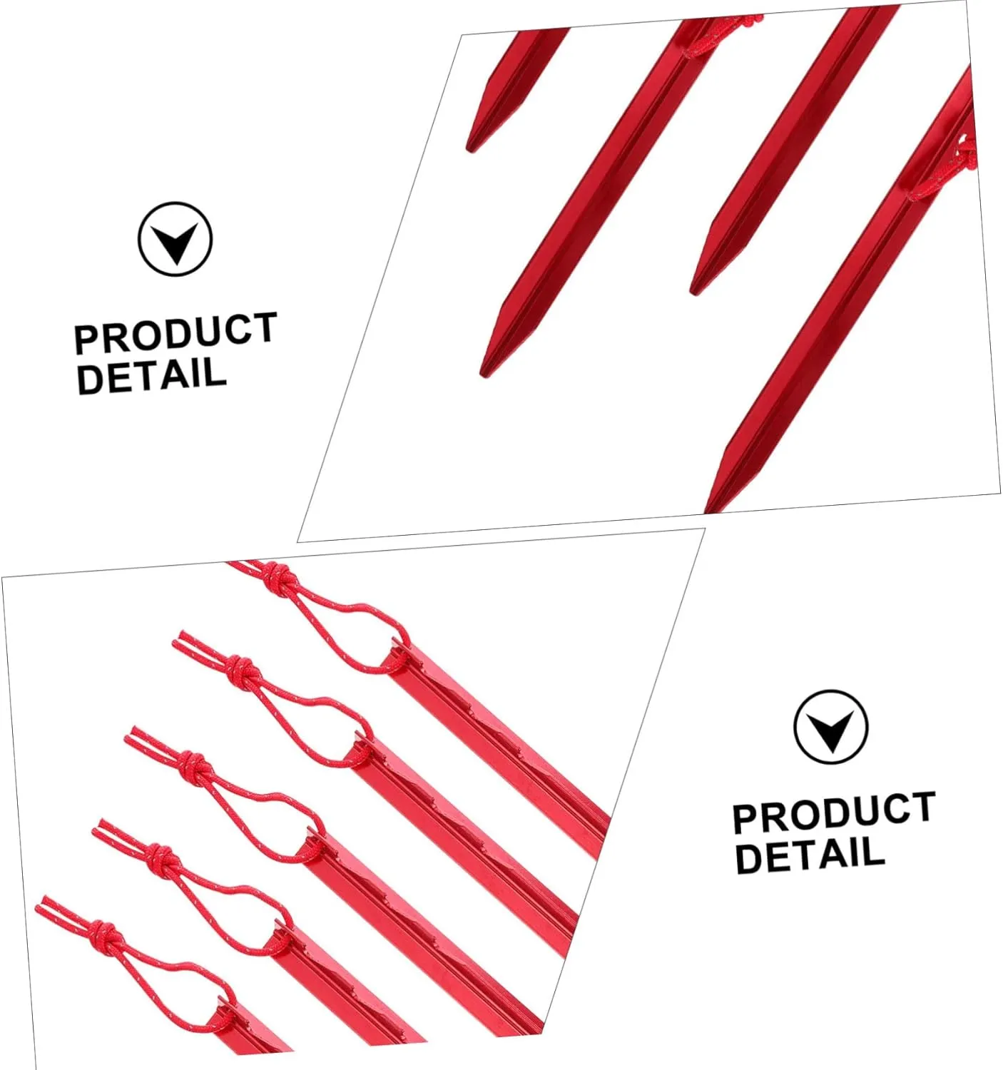 Tent Stakes 5pcs Tent Pegs Outdoor Stakes Heavy Duty Ground Peg Ultralight Tent Adjustable Metal Tent Ground Stakes Peg Tent Stakes Pegs Camping Tents Tent Pin Nail Aluminum Alloy(Red)