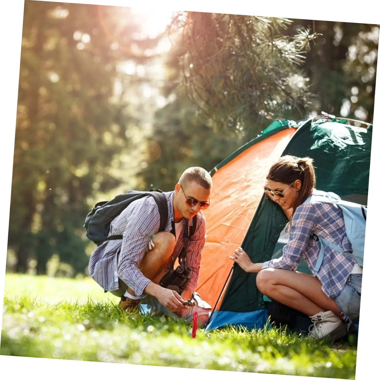 Tent Stakes 5pcs Tent Pegs Outdoor Stakes Heavy Duty Ground Peg Ultralight Tent Adjustable Metal Tent Ground Stakes Peg Tent Stakes Pegs Camping Tents Tent Pin Nail Aluminum Alloy(Red)