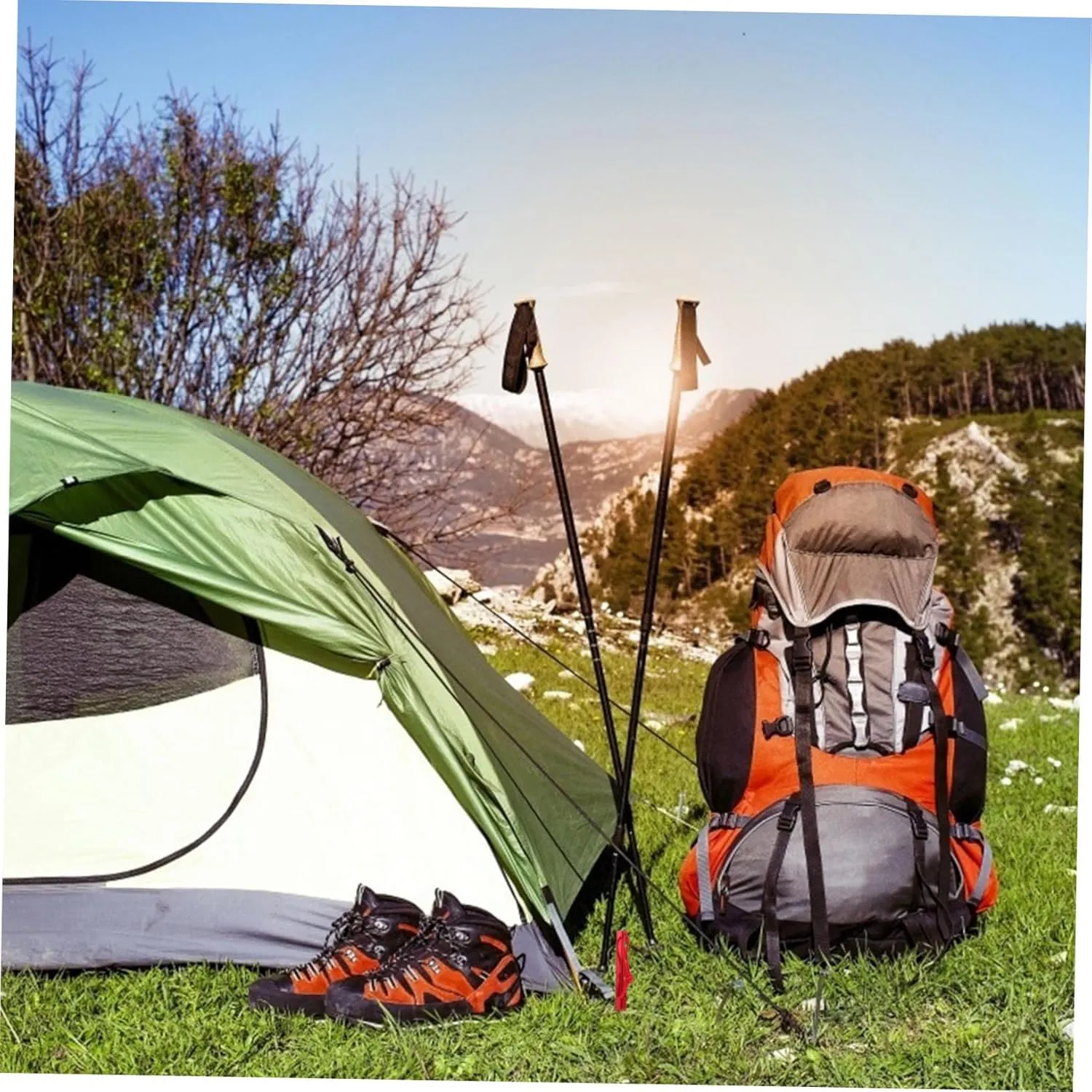 Tent Stakes 5pcs Tent Pegs Outdoor Stakes Heavy Duty Ground Peg Ultralight Tent Adjustable Metal Tent Ground Stakes Peg Tent Stakes Pegs Camping Tents Tent Pin Nail Aluminum Alloy(Red)