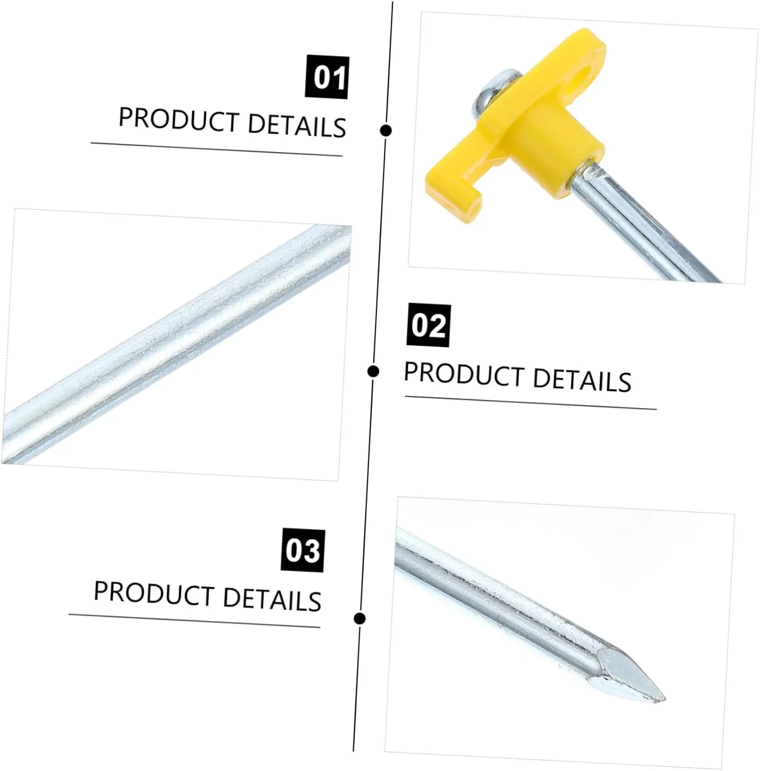 Tent Stakes Pegs 10 Pack Aluminum Tent Ground Stakes Windproof for Camping