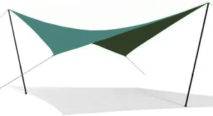 Tent Tarp Hammock Rain Fly Tent Tarp Camping Tarp Lightweight Shelter for Camping Hiking Outdoor Tent Tarp (Color : Green, Size : with Rod)