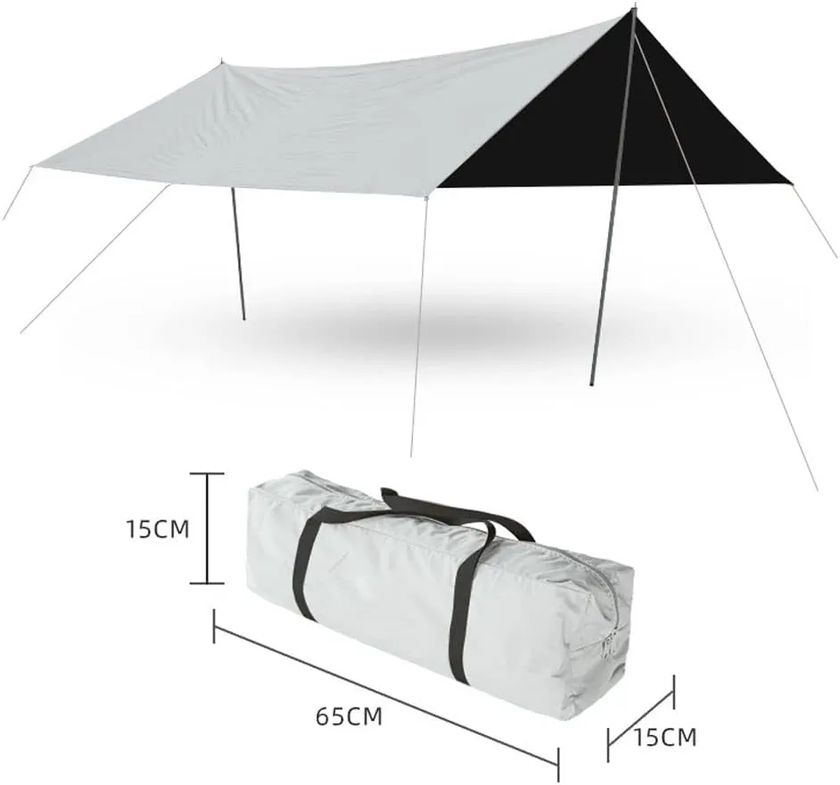 Tent Tarp Hammock Rain Fly Tent Tarp Multifunctional Camping Shelter Outdoor Sunshade Tarp Tent Tarp (Size : 3 * 4m)