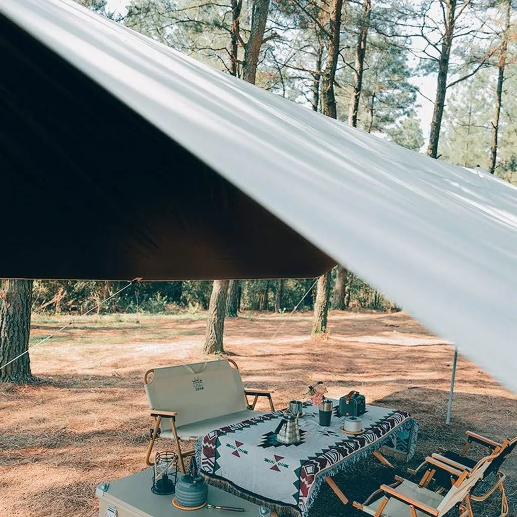Tent Tarp Hammock Rain Fly Tent Tarp Multifunctional Camping Shelter Outdoor Sunshade Tarp Tent Tarp (Size : 3 * 4m)