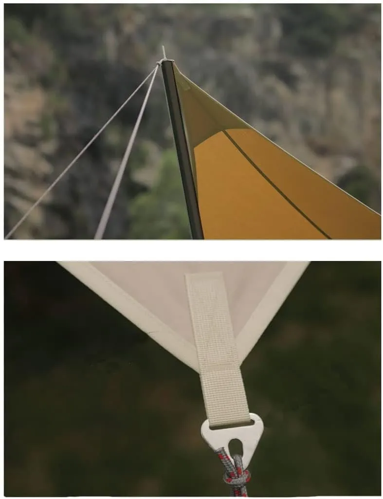 Tent Tarps Lightweight Awning Tarps Portable Camping Canopy Retro TC Tent Tarp Sun Shade (Color : B) (B One Size)