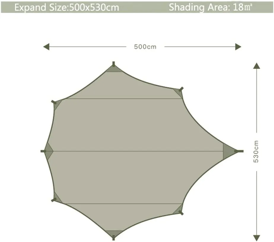 Tent Tarps Lightweight Awning Tarps Portable Camping Canopy Retro TC Tent Tarp Sun Shade (Color : B) (B One Size)