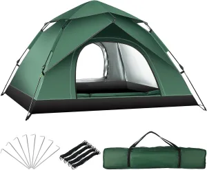Tents for Camping, 2/3/4 Person Instant Pop Up Dome Family Camping Tent, Waterproof Windproof 60s Automatic Setup Portable Outdoor Tent for Camping, Backpacking, Hiking, Backyard, Festivals