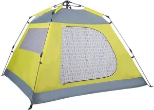 Tents for Camping 3-4 People Family Tent, Automatic Quick-Opening Camping Tent, Rainproof Sunscreen Beach Tents Outdoor Tent Beach Tent (Color : Yellow, Size : 210X210X145cm)