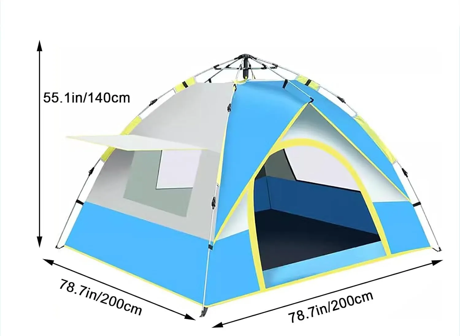 Tents for Camping，Automatic Pop-Up Dome Tent, Portable Windproof Camping Tents, Hiking, Traveling Automatic Outdoor Family Tent