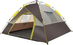 Tent,Waterproof Rainproof Windproof Family Camping Automatic Suitable for Hiking,Mountaineering,Camping,Picnic Color:Brown,Size:200x210x135cm