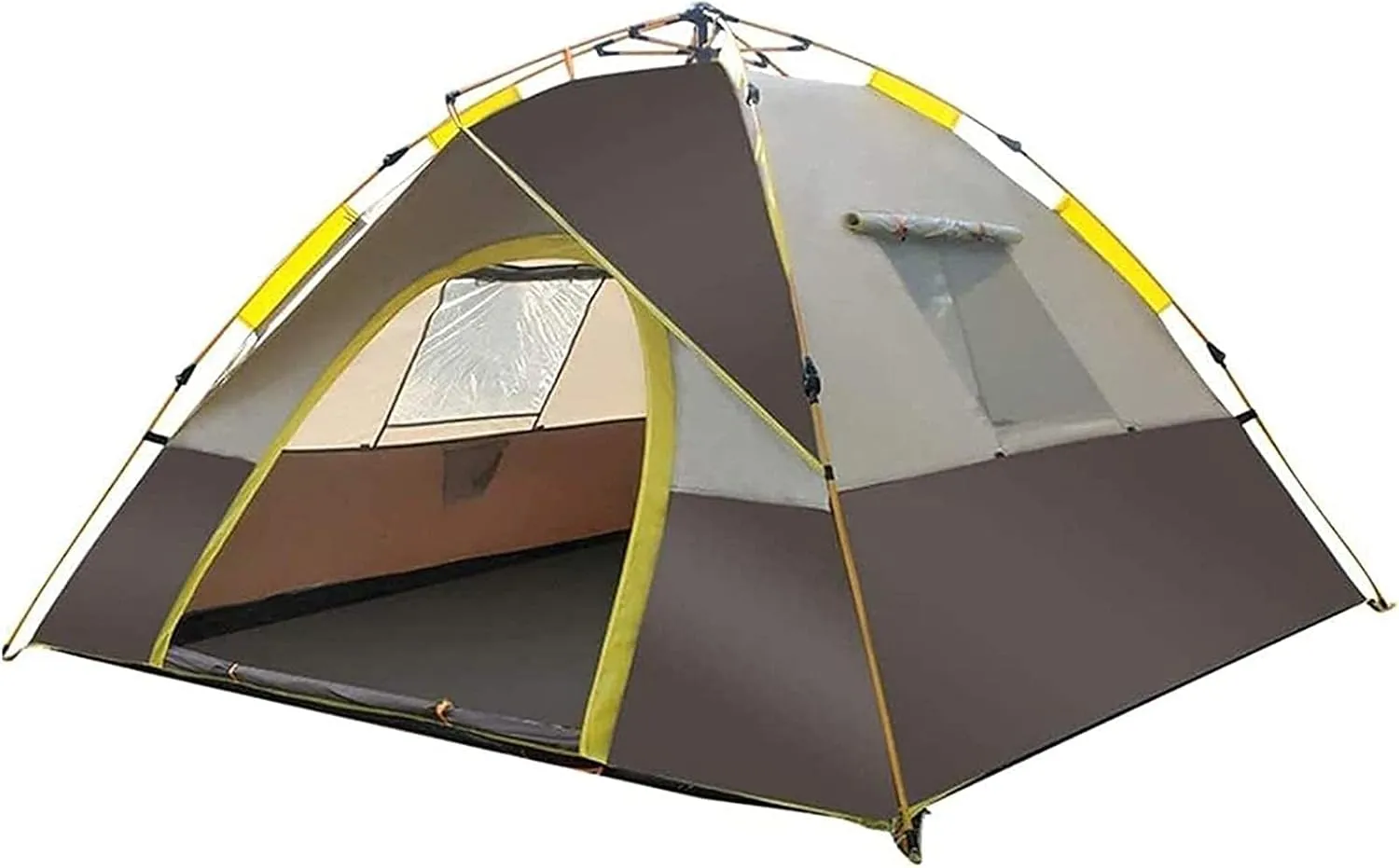 Tent,Waterproof Rainproof Windproof Family Camping Automatic Suitable for Hiking,Mountaineering,Camping,Picnic Color:Brown,Size:200x210x135cm