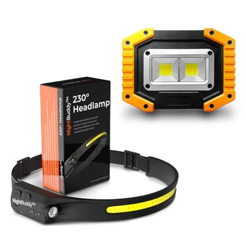 The Original LED Headlamp Rechargeable Flashlight for Adults Camping Essentials Backpacking Lights 4X Brighter
