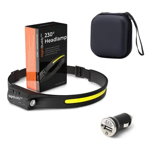 The Original LED Headlamp Rechargeable Flashlight for Adults Camping Essentials Backpacking Lights 4X Brighter