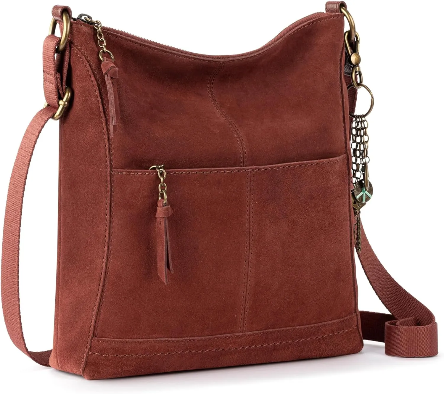 The Sak Lucia Leather Crossbody, Cinnamon Suede