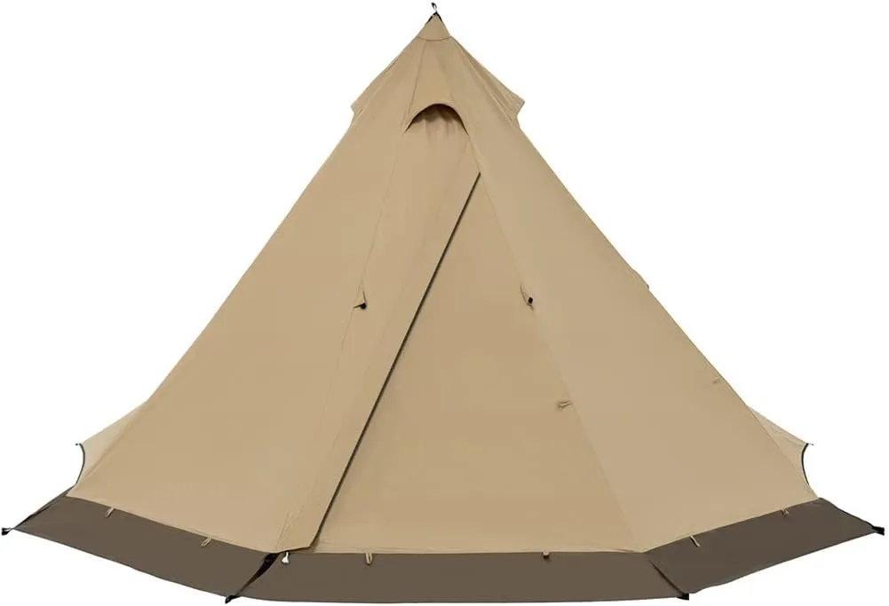 Tipi Tent for 3-4 Person, Oudoor Camping Hot Tent Indian Tent Waterproof Shelter Yurt Tents for Outdoor Family Hiking