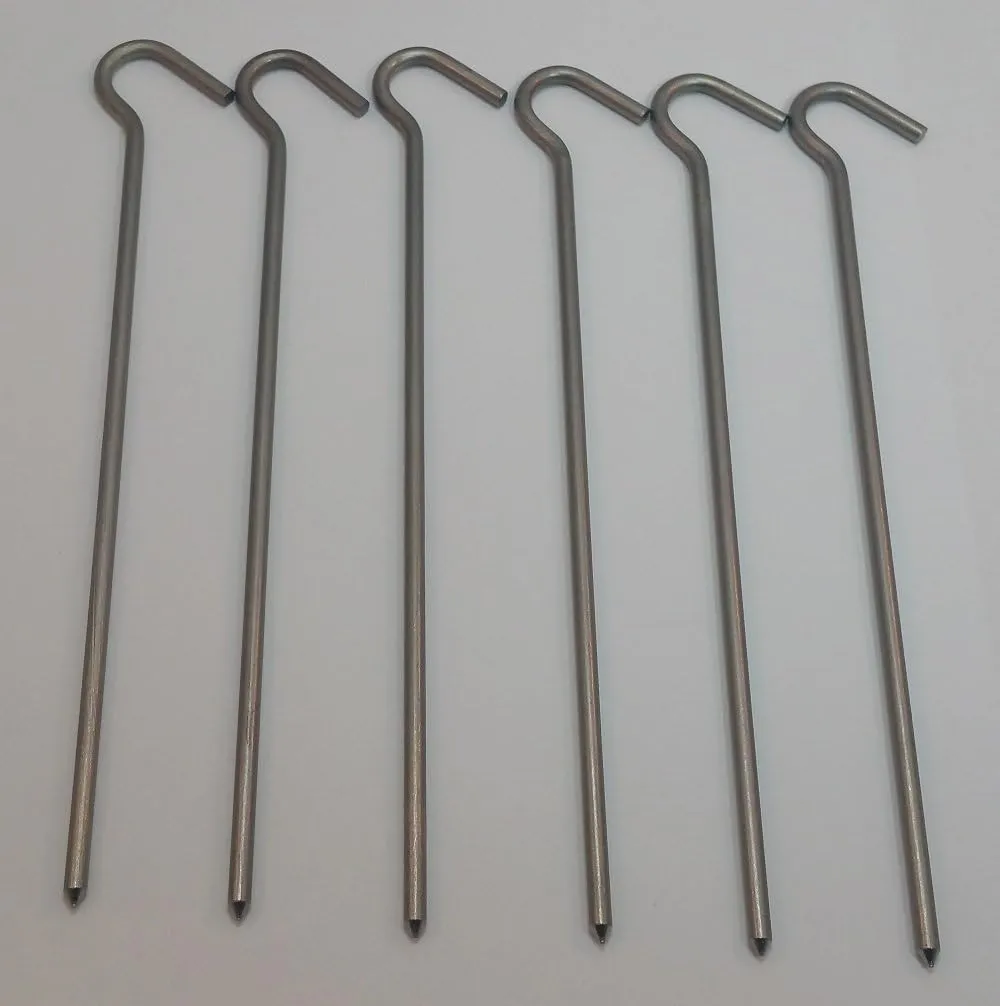 Titanium Hook Stake - 6 Pack