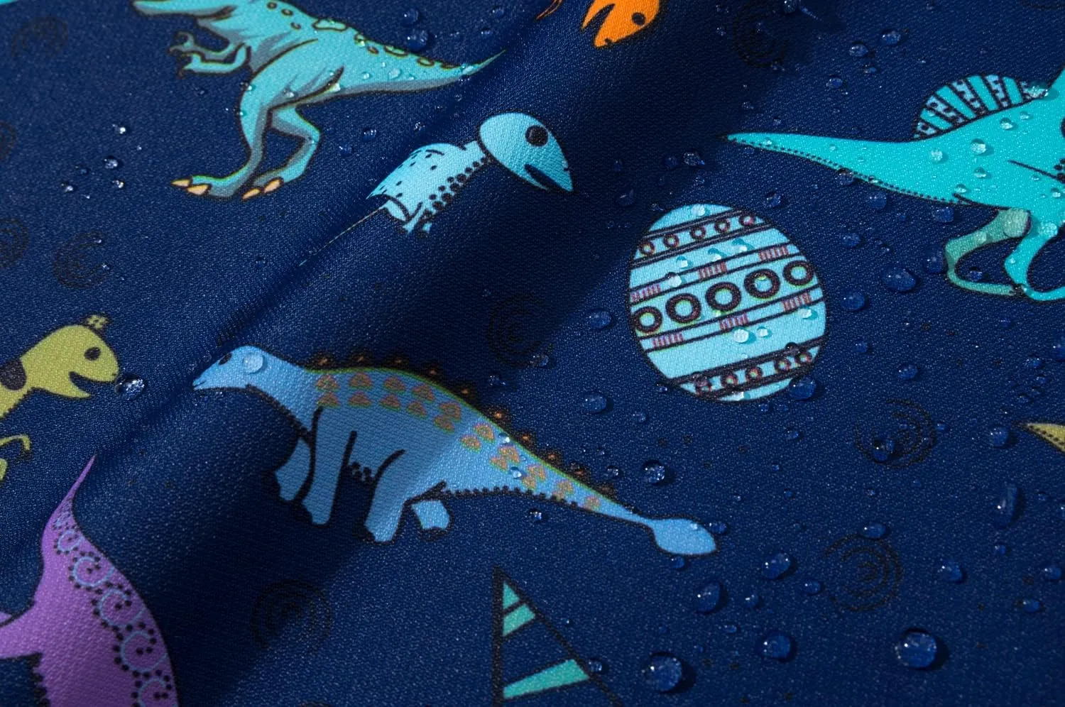 TOP&SKY KIDS Boys Dinosaur Rain Jacket Lightweight Waterproof Raincoats Windbreakers for Kids
