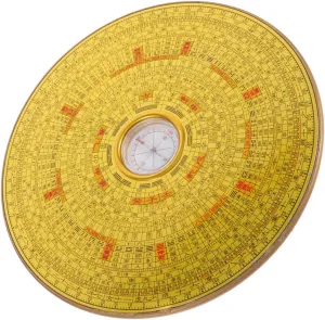 Totority Portable Alloy Feng Shui Compass Compact Chinese Navigation Tool with Traditional Markings for Accurate Orientation and Home Decor Vintage Taoist Compass for Outdoor Use