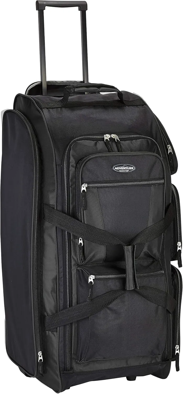 Travelers Club Xpedition 30 Inch Multi-Pocket Upright Rolling Duffel Bag