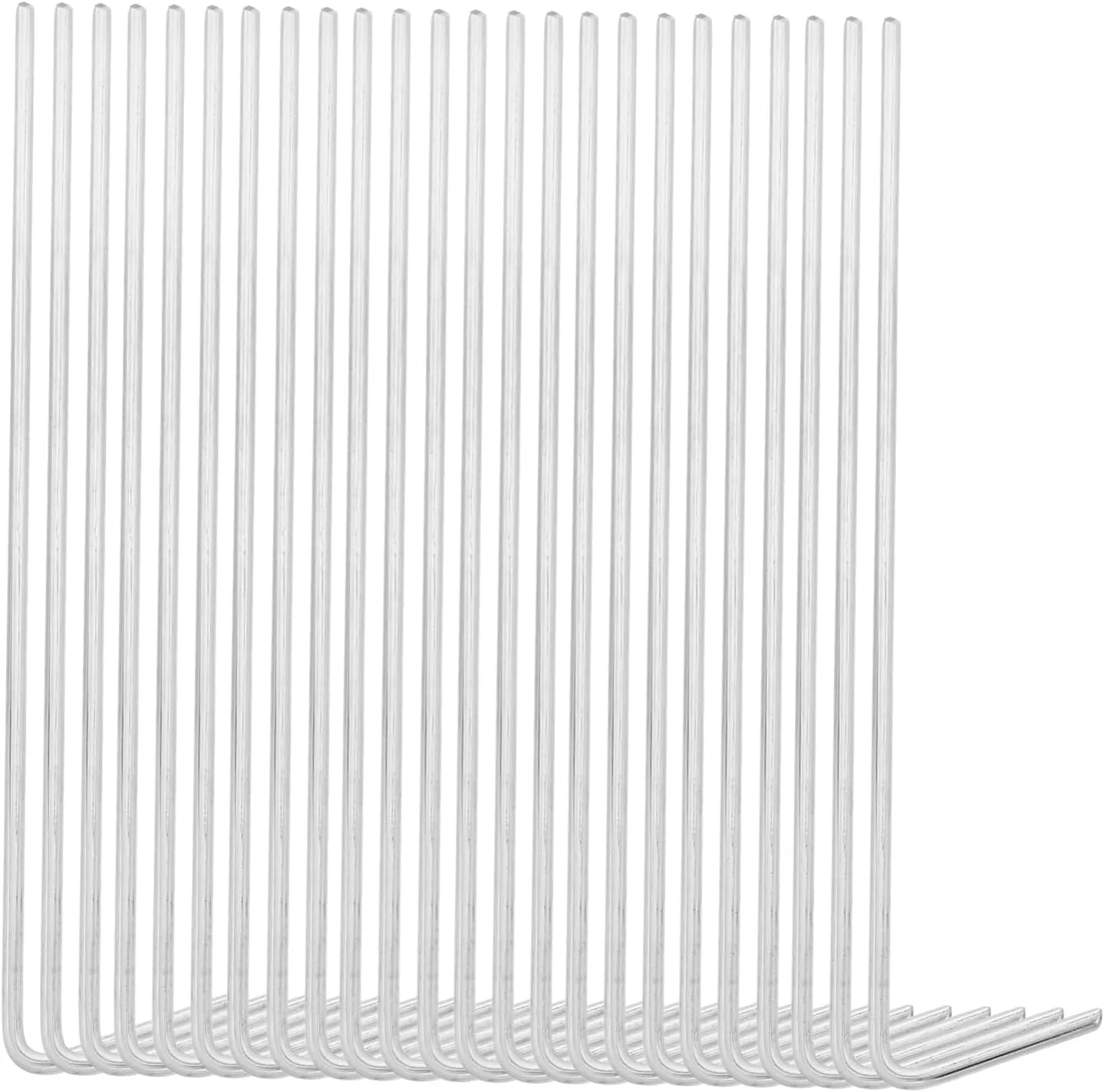 U-Type Tent Ground Pegs 30pcs Sturdy Iron Stakes for Camping Tent Canopy Beach Heavy Duty Replacement Pegs